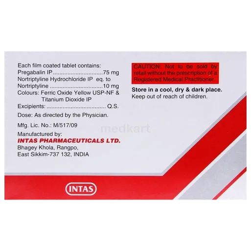 pregabid nt 75mg tablet 15's